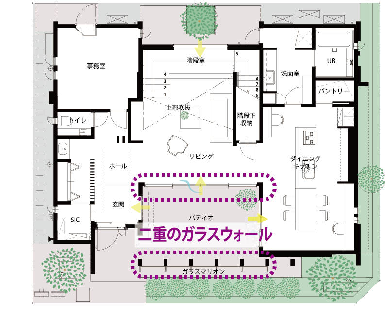 敷地配置図兼 1階平面図